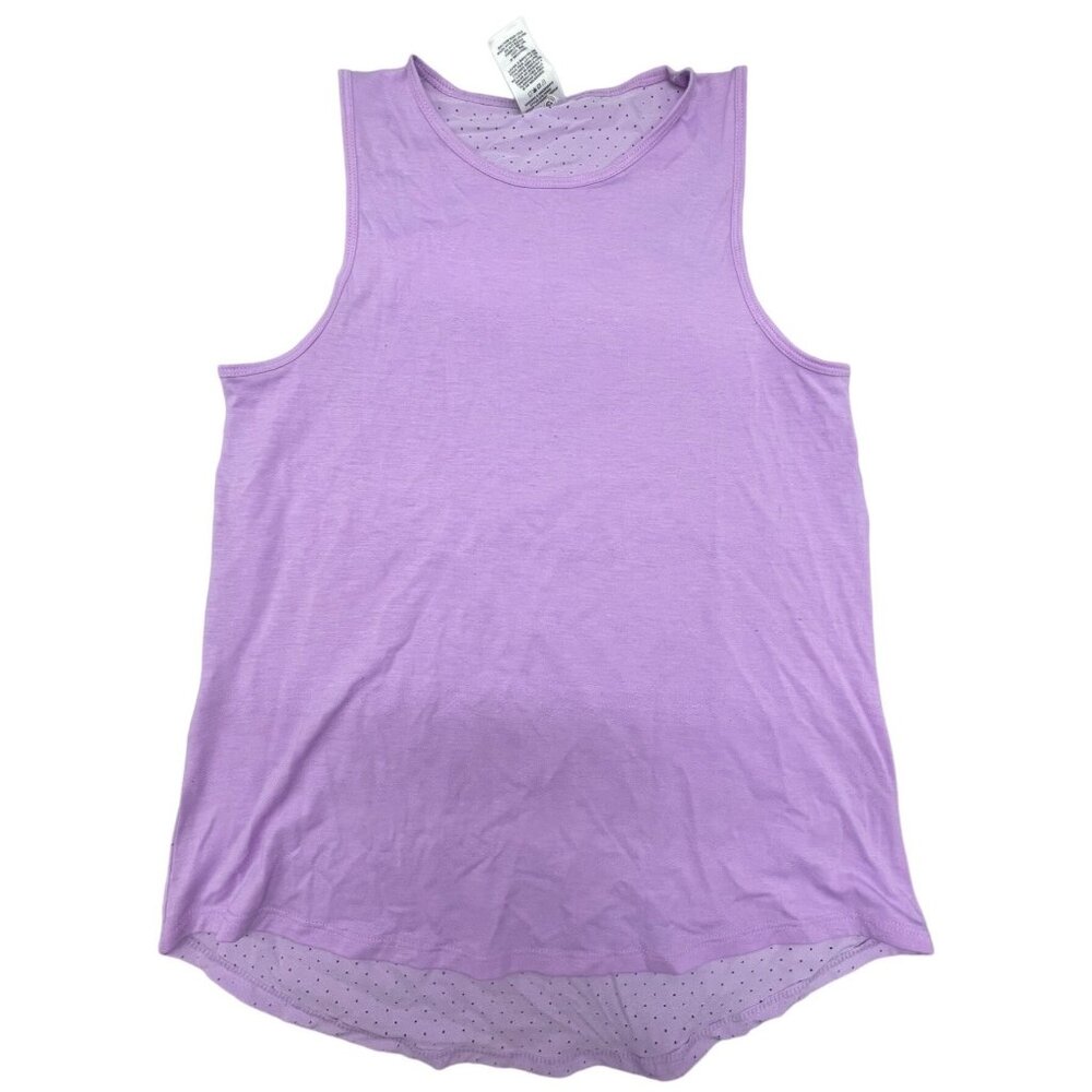 avia athletic sleeveless shirt purple vented back polyester blend small READ